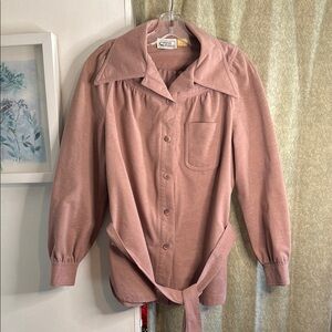 Campus Casual Vintage Pink Button-Up Blouse size S